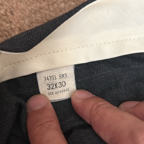 Executive Collection Dark Gray/Charcoal with Stripes 32x30 Pant 38S Jacket - Picture 6 of 6